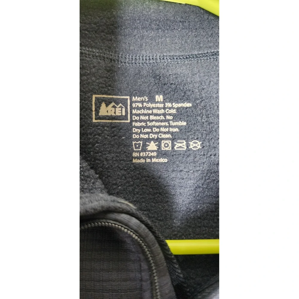 REI Co-op Mens Medium Midweight Base Layer Top Quarter Zip Blue Pullover‎ - Picture 3 of 3